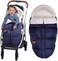 KZ Dotnz Universal Footmuff for Stroller with Adjustable Side Central and Botton zips, Stroller Footmuff with Soft Hood, Waterproof Warm Outdoor Baby Stroller Bunting Bag/Stroller Accessories.