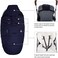 KZ Dotnz Universal Footmuff for Stroller with Adjustable Side Central and Botton zips, Stroller Footmuff with Soft Hood, Waterproof Warm Outdoor Baby Stroller Bunting Bag/Stroller Accessories.
