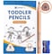STEAMFLO Learning Pencils For Toddlers 2-4 Years&ndash;Kids Pencils For Beginners, Toddlers And Preschoolers, Jumbo Triangle Shape With Soft Graphite (8pkSharpener.