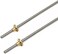 akkacm 2pcs 500mm Tr8X8 Lead Screw with T8 Brass Nut for 3D Printer Machine Z Axis(Acme Thread, 2mm Pitch, 4 Start, 8mm Lead.