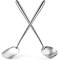 YOSUKATA 17&rsquo;&rsquo; Wok Spatula and Ladle - Set of 2 Heat-Resistant Wok Tools - Universal Wok Ladle and Spatula - High-Grade Stainless Steel Cooking Utensils and Wok Accessories - Solid Wok Utensils.