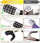 Tevlaphee Steering Wheel Lock, Car Lock Anti Theft Keyless Extendable Retractable Password 5 Coded Combination Lock, Heavy Duty Universal Fit (Black.