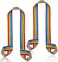 Skylety 2 Pieces Rainbow Skate Leash Adjustable Skate Boot Carrier Strap Skate Shoulder Sling Leash Roller Skate Shoulder Strap for Child Skates.