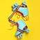 Skylety 2 Pieces Rainbow Skate Leash Adjustable Skate Boot Carrier Strap Skate Shoulder Sling Leash Roller Skate Shoulder Strap for Child Skates.