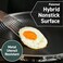 HexClad 35 cm Frying Pan and Lid with Stay-Cool Handles, Hybrid Stainless Steel PFOA-Free Non-Stick Surface, Works with Induction, Ceramic, Electric, and Gas Cooktops.