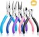 Mckanti 5 Packs Jewelry Pliers Set, Jewelry Making Tools with Needle Nose Pliers/Round Nose Pliers/Chain Nose Pliers/Bent Nose Pliers/Zipper Pliers, Jewelry Making Supplies Repair/ Cut Kits for Crafti
