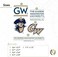 Desert Cactus The George Washington University Sticker GW Stickers Vinyl Decals Laptop Water Bottle Car Scrapbook T2 (Type 2.