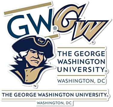 Desert Cactus The George Washington University Sticker GW Stickers Vinyl Decals Laptop Water Bottle Car Scrapbook T2 (Type 2.