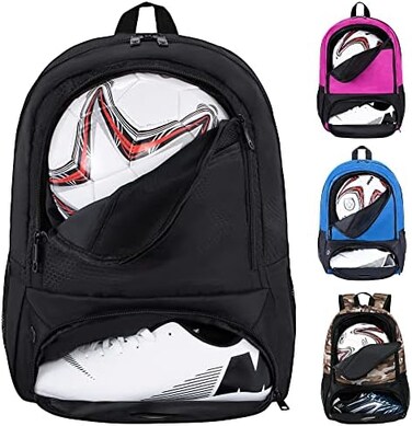 Himal Outdoors Soccer Bag-Backpack for Soccer,Backpack for FootballVolleyballHandball,Sports Bag with Separate Cleat and Ball Holder.
