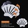 Secopad Non-Slip Bathtub Stickers, 24 PCS Shell Safety Bathroom Tubs Showers Treads Adhesive Decals Sc (White.