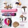 Bikoney Yoga Mat Holder Wall Mount Yoga Mat Storage Home Gym Accessories with Wood Floating Shelves and 4 Hooks for Hanging Foam Roller and Resistance Bands at Fitness Class or Home Gym Carbonized Bla