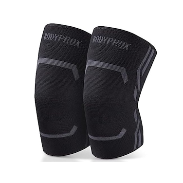Bodyprox Knee Compression Sleeve for Men and Women (2 Pack, Knee Support Brace for Running and Work out (X-Large.
