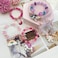 ELEMIRSA 5pcs Little Girl Bracelet Kids Unicorn Bracelets Girl Unicorn Party Favor Pretend Play Bracelet for Toddlers Teens Charm Bracelet Gift Box, 6 inches, Crystal, resin.