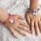 ELEMIRSA 5pcs Little Girl Bracelet Kids Unicorn Bracelets Girl Unicorn Party Favor Pretend Play Bracelet for Toddlers Teens Charm Bracelet Gift Box, 6 inches, Crystal, resin.