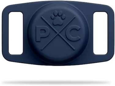 حامل طوق الكلاب من Pup Culture Airtag، غطاء حماية لطوق الكلاب Airtag، حلقة Airtag لجهاز تتبع الكلاب GPS، أجهزة تتبع الكلاب لأجهزة Apple iPhone، Airtag للحيوانات الأليفة، حامل Airtag للكلاب.