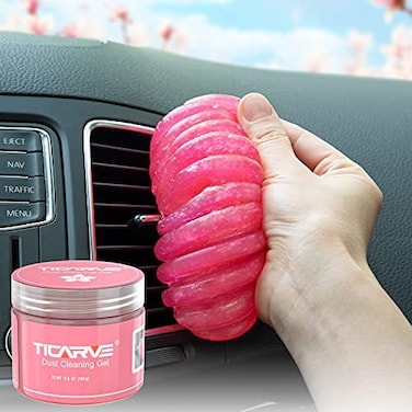 TICARVE Car Cleaning Gel Car Detailing Putty Car Cleaning Putty Gel Auto Detailing Tools Car Interior Cleaner Car Cleaning Kits Cleaning Slime Car Assecories Keyboard Cleaner Rose.