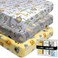 GROW WILD Crib Sheets for BoysBaby Crib Sheets (3 Pack, Safari Crib Mattress Sheet or Toddler Bed Sheet, Elephant Baby Sheet.