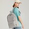 Abshoo Lightweight Casual Unisex Backpack for School Solid Color Boobags, Light Grey, Medium, Daypack Backpacks.