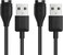 E ECSEM Charging Cable Compatible with Garmin Forerunner 55 Smartwatch 2 Pack Replacement USB Charging Charger Cord for Forerunner 55 Smart Watch, Black (Black.