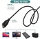 E ECSEM Charging Cable Compatible with Garmin Forerunner 55 Smartwatch 2 Pack Replacement USB Charging Charger Cord for Forerunner 55 Smart Watch, Black (Black.
