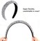 Wecoe Rhinestone Headbands Diamond Headband Bling Headbands For Women Padded Headband Glitter Sparkle Headbands Silver Headband Fashion Headbands Hair Accessories For Women Girls.
