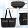 Damero Nurse Bag, Doctor Bag for Work Supplies, Medical Bags with Laptop Sleeve for Home Care Nurse, Health Care Staff and More, Black.