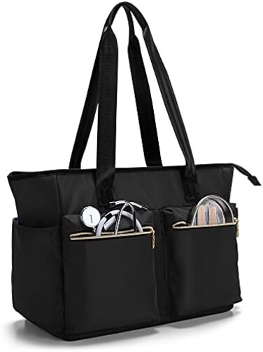 Damero Nurse Bag, Doctor Bag for Work Supplies, Medical Bags with Laptop Sleeve for Home Care Nurse, Health Care Staff and More, Black.