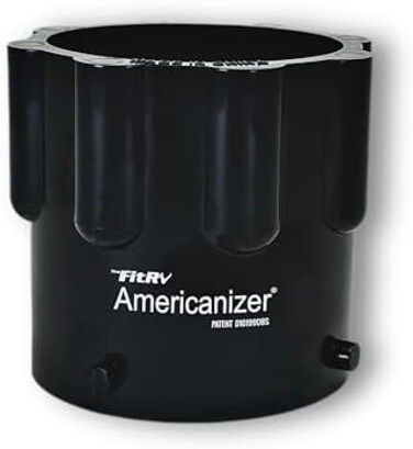 THE FITRV.COM Americanizer - RV Sewage Adapter for Cassettes and Portable Toilets.