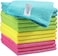 HOMEXCEL Microfiber Cleaning Cloth,12 Pack Cleaning Rag,Cleaning Towels with 4 Color Assorted,11. 5"X11. 5"(Green/Blue/Yellow/Pink.