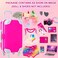 XFEYUE 23 Pcs American 18 inch Doll Clothes and Accessories - Suitcase Luggage , Pillow, Sunglasses, Camera, Passport, Mobile Phone , Computer Doll Travel Gear Play Set (No Doll.