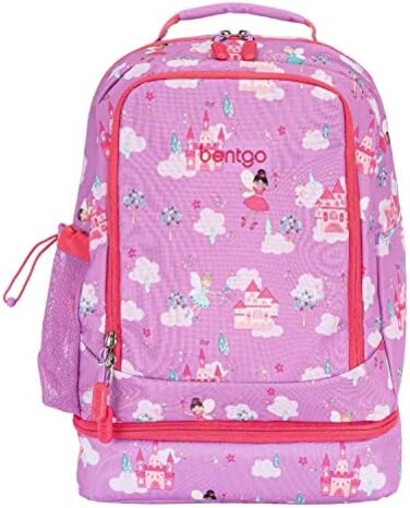 حقيبة ظهر Bentgo Kids Prints 2 في 1 معزولة حرارياً لحقيبة الغداء.