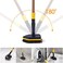 Yocada Tub Tile Scrubber Brush 2 in 1 Cleaning Brush 58. 2" Adjustable Telescopic Pole Stiff Bristles Scouring Pads for Cleaning Bathroom Kitchen Toilet Wall Tub Tile Sink Non-Scratch.