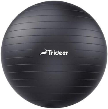 Trideer Yoga Ball Exercise Ball for Working Out, 5 Sizes Gym Ball, Birthing Ball for Pregnancy, Swiss Ball for Physical Therapy, Balance, Stability, Fitness, Office Ball Chair, Quick Pump Included.