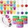 Skylety 58 Pcs Dog Paw Print Party Favors Set, Paw Print Stamps Rubber Silicone Bracelets Sticker Keychain, Puppy Birthday Party Favors Patrol Supplies, Gift Bag Stuffer (Multi Colors.