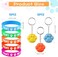 Skylety 58 Pcs Dog Paw Print Party Favors Set, Paw Print Stamps Rubber Silicone Bracelets Sticker Keychain, Puppy Birthday Party Favors Patrol Supplies, Gift Bag Stuffer (Multi Colors.