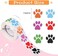 Skylety 58 Pcs Dog Paw Print Party Favors Set, Paw Print Stamps Rubber Silicone Bracelets Sticker Keychain, Puppy Birthday Party Favors Patrol Supplies, Gift Bag Stuffer (Multi Colors.