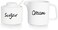 ONTUBE Porcelain Sugar Bowl and Cream, Set of 3, White.