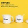 ONTUBE Porcelain Sugar Bowl and Cream, Set of 3, White.