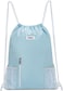 WANDF Drawstring Backpack Sports Gym Sackpack with Mesh Pockets Water Resistant String Bag for Women Men.
