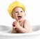 HeyooHeloo NB Baby Shower Cap Waterproof Shampoo hat for Children Toddler Girls Boys Protect Ears Eyes. Adjustable Silicone Bathing Crown.