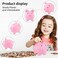 GADIEDIE Large Piggy Banks, Cute Plastic Pig Money Box, Piggy Bank for Girls and Boys, Unbreakable Plastic Coin Bank Fun Gifts for Birthday, Festival, Baby Shower (Pink.