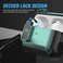 Valkit for Airpods Pro Case Cover with Lock, Military Armor Series Full-Body AirPod Pro Case with Keychain Cool Air Pod Pro Shockproof Protective Case for AirPods Pro 2019, Black/Green.