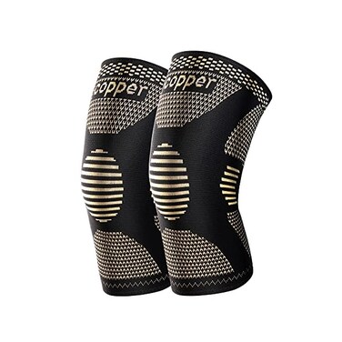 JHVW Copper Knee Braces for Knee Pain(2 pack- Knee Compression Sleeve Support for MenWomen,Arthritis,Working Out.
