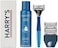 Harry's Shaving Kit for Men - Razor Handle, 3 Razor Blade Refills, Foaming Shave Gel, and Travel Blade Cover - Ocean Blue.