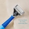 Harry's Shaving Kit for Men - Razor Handle, 3 Razor Blade Refills, Foaming Shave Gel, and Travel Blade Cover - Ocean Blue.