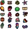 PRETTY SUNSHINE 100Pcs Neon Stickers Decal, Waterproof Vinyl Stickers Pack for Bumper, Laptop, Skateboard, Water Bottle, Luggage, Phone, Graffiti Stickers for Adults.