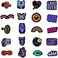 PRETTY SUNSHINE 100Pcs Neon Stickers Decal, Waterproof Vinyl Stickers Pack for Bumper, Laptop, Skateboard, Water Bottle, Luggage, Phone, Graffiti Stickers for Adults.