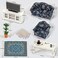 SAMCAMI Miniature Dollhouse Furniture 1 12 Scale - Wooden Dollhouse Furniture Set for Dollhouse Living Room - Doll House Furniture Incl Sofa, TV Cabinet, Coffee Table and Other Accessories (Blue.