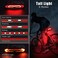 WSDCAM Smart Bike Tail Light with Turn Signals and Brake Light, Bike Alarm Horn with Remote, Auto ON/Off Rechargeable Waterproof Bike Horn Alarm Rear Bike Brake Light Turn Signals Bicycle Tail Light.
