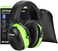 ZOHAN EM037 Bluetooth Hearing Protection,NRR 25dB Noise Reduction Ear Protection with 1500mAh Rechargeable Battery,Headphones with 40H playtime for Mowing, Snowblowing, Construction,Workshops.
